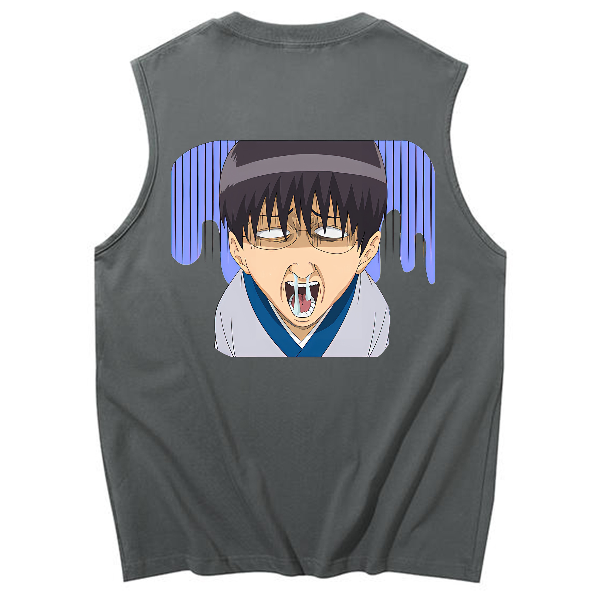 （画像用） ぎんたま 坂田銀時（さかたぎんとき） 神楽 志村新八（しむら しんぱち） GINTAMA Sakata Gintoki Kagura Shimura Shinpachi コットン100％タンクトップ（背面プリント）
